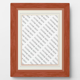 Wood Grain with Matting Frame Add Photo Plaque