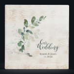 Wood Greenery Script Wedding Planner Photos Binder<br><div class="desc">This beautiful keepsake album is perfect for wedding planning and wedding photos.</div>