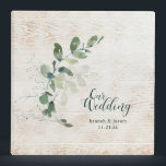 Wood Greenery Script Wedding Planner Photos Binder<br><div class="desc">This beautiful keepsake album is perfect for wedding planning and wedding photos.</div>