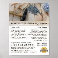 Wood, Hammer & Nails, Carpentry, Carpenter Advert