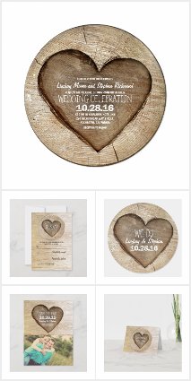 Wood Heart Country Wedding Collection