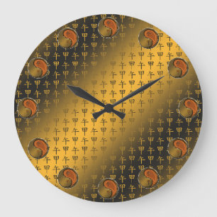 Wood Horse Large Clock