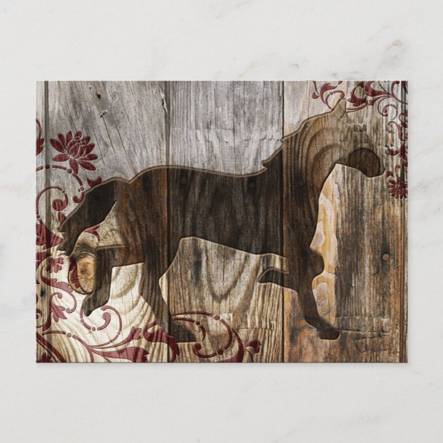 wood horse postcard (Front)