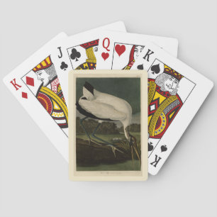 Wood Ibiss (Ibis, Stork): Audubon Birds of America Playing Cards