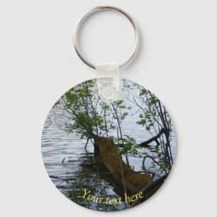 Wood in Water Keychain