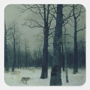 Wood in Winter, 1885 Square Sticker