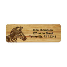 Wood Inlaid Zebra