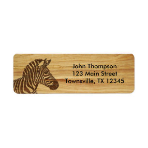 Wood Inlaid Zebra