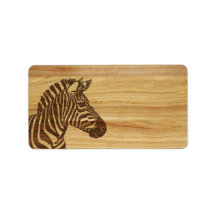 Wood Inlaid Zebra