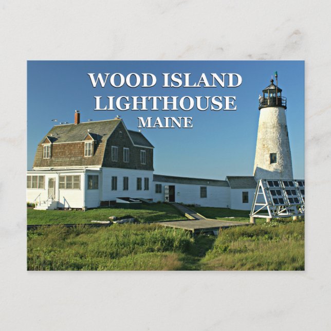 Wood Island Lighthouse, Maine Postcard (Front)