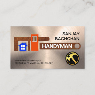 Wood Layer Pipe Wrench Repairs Business Card