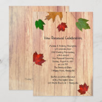 Wood Leaves Fall Season Vow Renewal