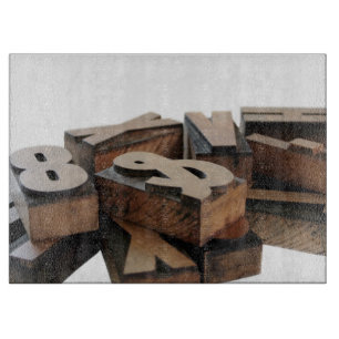 Wood letters cutting board