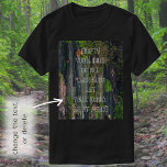 Wood life  T-Shirt<br><div class="desc">Wood life. Green moss growing on an old tree trunk. This inspirational mindfulness T-shirt for nature and eco-style lovers.
You can replace the text "Empty your mind of all thoughts. Let your heart be at peace" (Lao Tzu) with your own message.</div>