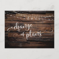 Wood & Lights Change of Plans Postponed Wedding