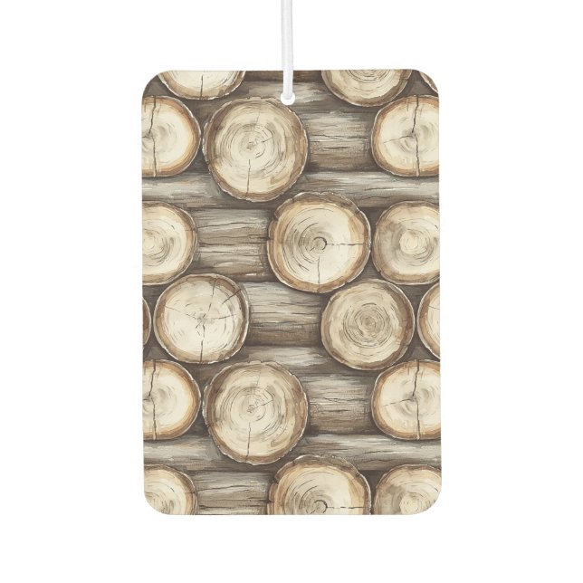 Wood Log Cabin Christmas Air Freshener (Front)