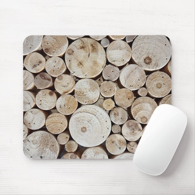 Wood Logs Wrapping Mouse Pad (With Mouse)