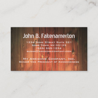Wood Look Business Card