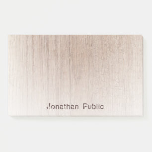 Wood Look Elegant Template Trendy Distressed Text Post-it Notes