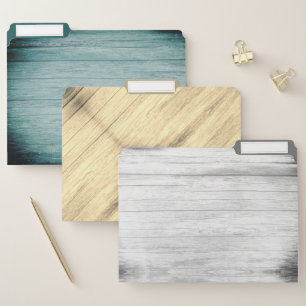 Wood Look File Folder Set