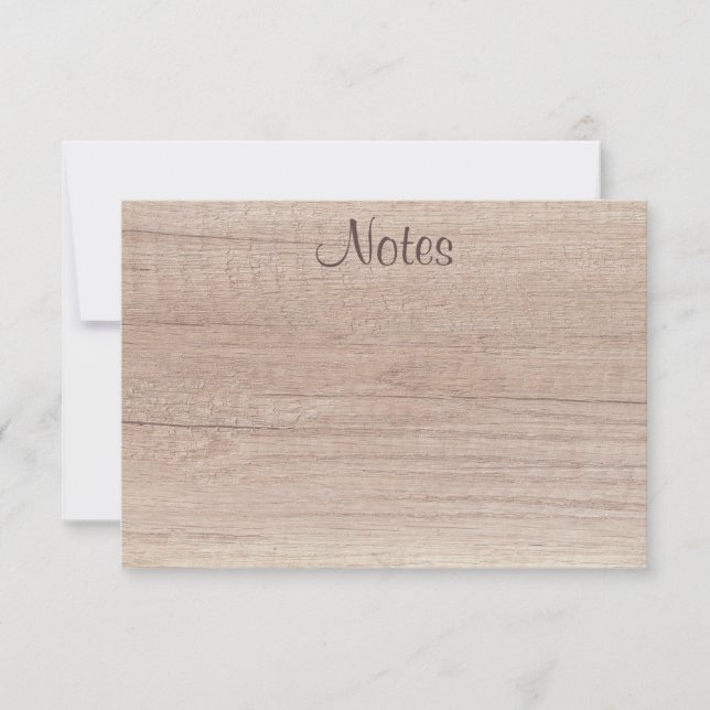 Wood Look Handwritten Script Elegant Template (Front)