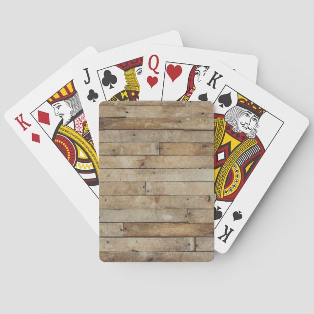 Wood Look Playing Cards (Back)