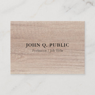 Wood Look Professional Personalized Template Business Card