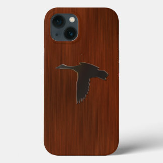 Wood - Mallard Duck in Flight iPhone 13 Case