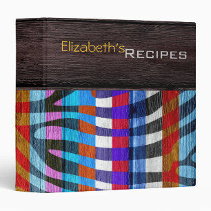 Wood Modern Zebra Print #11 Binder