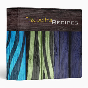 Wood Modern Zebra Print #19 Binder
