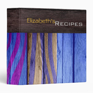 Wood Modern Zebra Print #23 Binder