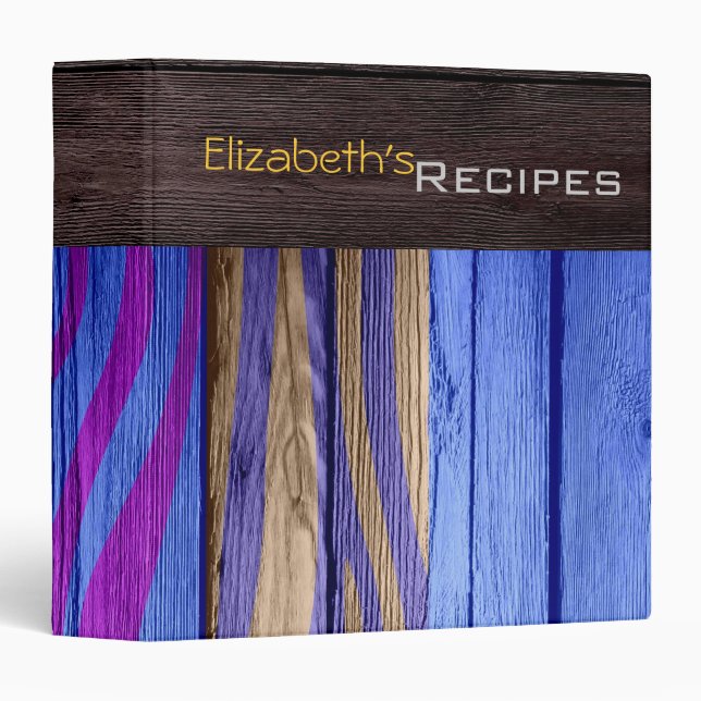 Wood Modern Zebra Print #23 Binder (Front/Spine)