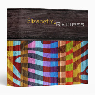 Wood Modern Zebra Print #9 Binder