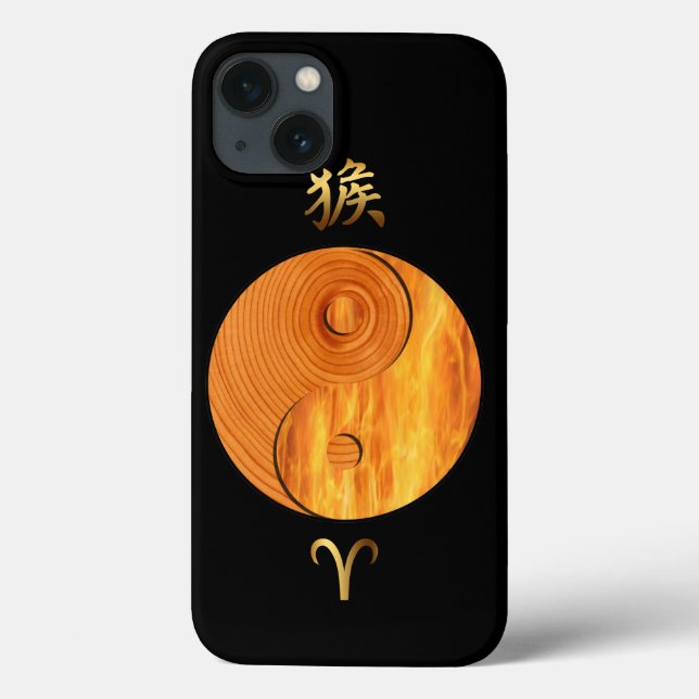Wood Monkey Year and Aries Fire Sign Case (Back)