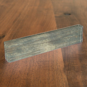 wood nameplate