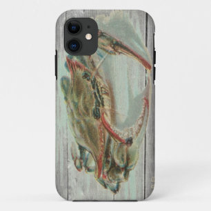 Wood nautical steampunk vintage crab preppy iPhone 11 case