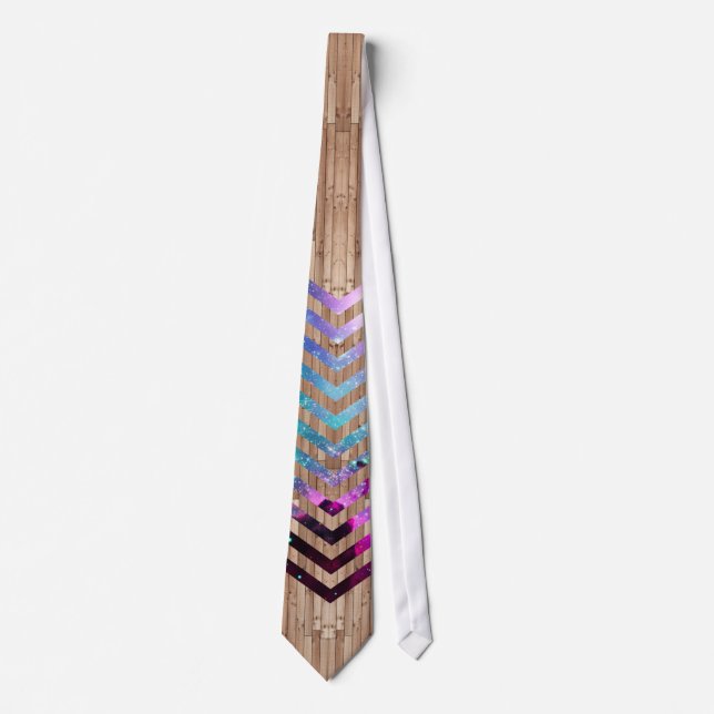 Wood nebula chevron tie (Front)