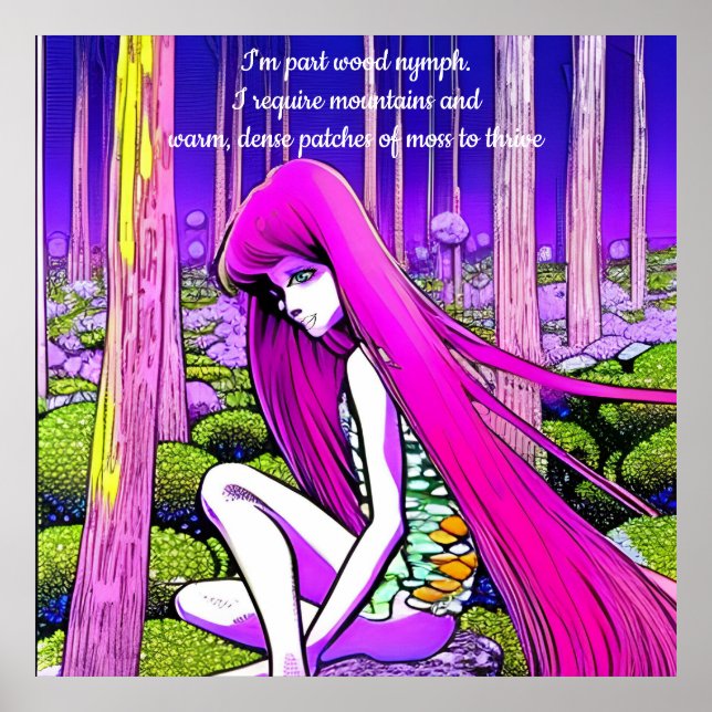 Wood Nymph. Edit text or remove  Poster (Front)