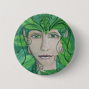 Wood Nymph Lapel Badge 2 Inch Round Button