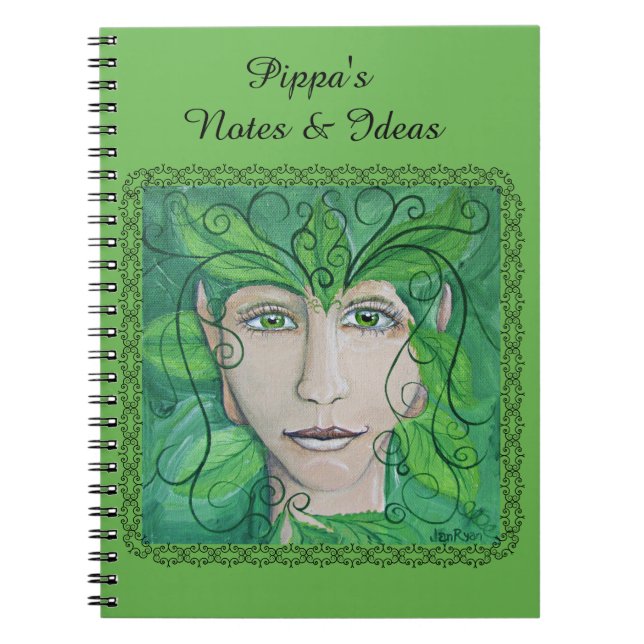 Wood Nymph Notebook, Jotter, Notepad Notebook (Front)