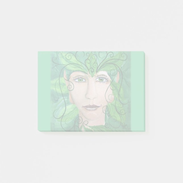 Wood Nymph Post It Notepad (Front)