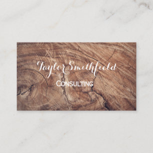 wood oak board tree nature rustic business card