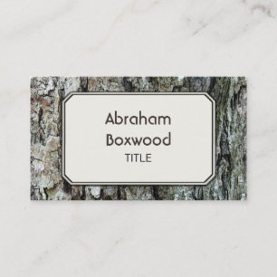 Wood Old Bark Personalized Botanical Customizable Business Card