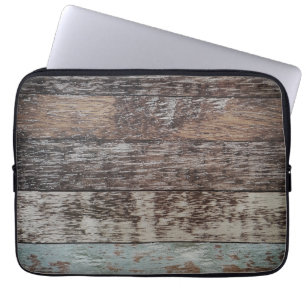 Wood Panel Rustic Laptop Sleeve