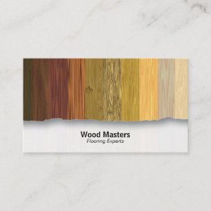 Wood Panels Customizable Flooring Business Card