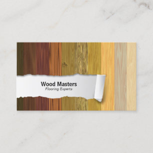 Wood Panels Customizable Flooring Business Card