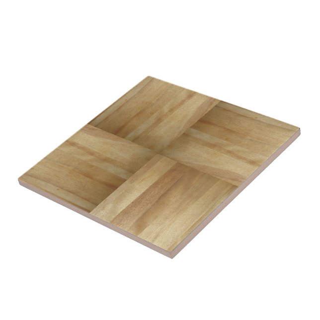 Wood Parquet Pattern, Joined, Pieced Wood Tile (Side)