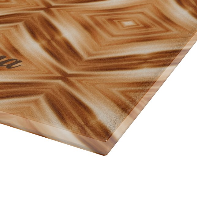 Wood Pattern Art - Large Modern Style Cutting Board (Corner)