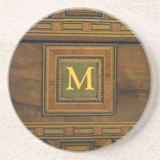 Wood pattern coaster (Front)