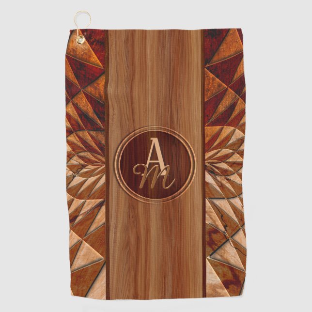 Wood Pattern Golf Towel (Front)